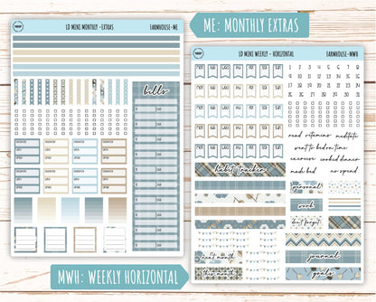 September Stickers for Small Horizontal & Vertical Laurel Denise Planners. (Formerly Mini Planner) "Farmhouse" || MFH