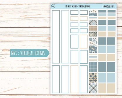 September Stickers for Small Horizontal & Vertical Laurel Denise Planners. (Formerly Mini Planner) "Farmhouse" || MFH