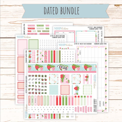 May 2025 Stickers for The Jo Laurel Denise Planner (Formerly Pop-Up Planner) "Strawberry Garden" || POPSG
