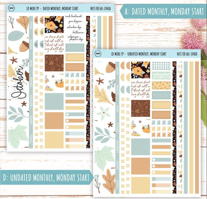 OCTOBER Stickers for The Rose Small Laurel Denise Planner (Formerly Mini Project Planner) "Nuts for Fall" || LD408NF