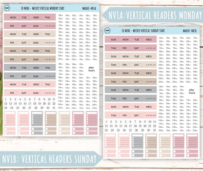 MAY Neutral Color Stickers for small Laurel Denise Planners || NMAY