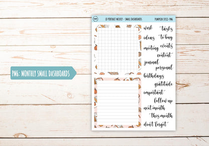 NOVEMBER Stickers for The Scout Laurel Denise Planner (formerly Portrait Planner). "Pumpkin Spice" || PPS