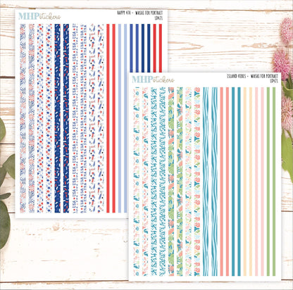 12 Washi Sheets Set for Laurel Denise PORTRAIT Planner. 2025 Designs || LD421