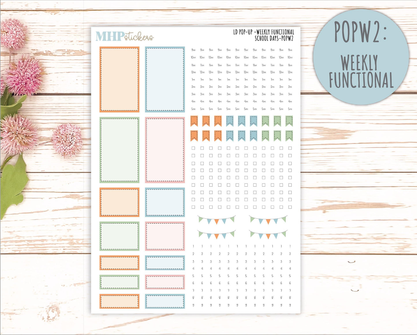 September 2025 Stickers for The Jo Laurel Denise Planner (Formerly Pop-Up Planner) "School Days" || POP