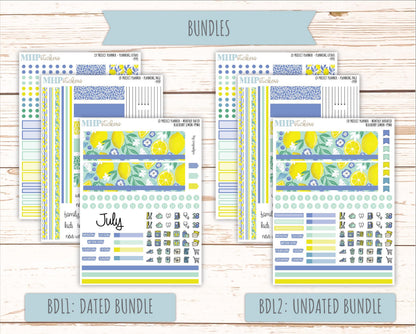 JULY Stickers for the large Laurel Denise Rose Planner (Formerly Project Planner) "Blueberry Lemon" || PPBL