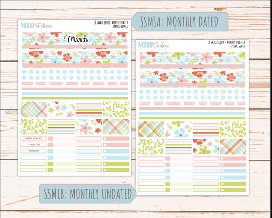 MARCH 2026 Stickers for the Small Scout Planner. For Laurel Denise Planners. "Spring" ||SS