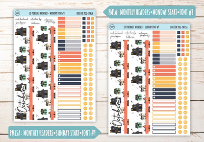 OCTOBER Stickers for The Scout Laurel Denise Planner (formerly Portrait Planner). "Boo to You" || PBY