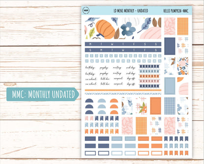 November Stickers for Small Horizontal & Vertical Laurel Denise Planners. (Formerly Mini Planner) "Hello Fall" || MHF