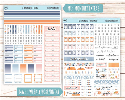 November Stickers for Small Horizontal & Vertical Laurel Denise Planners. (Formerly Mini Planner) "Hello Fall" || MHF
