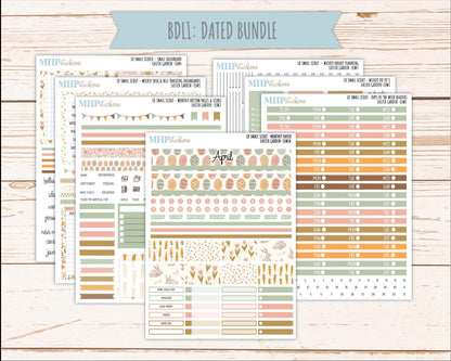 APRIL 2026 Stickers for the Small Scout Planner. For Laurel Denise Planners. "Easter Garden" ||SS