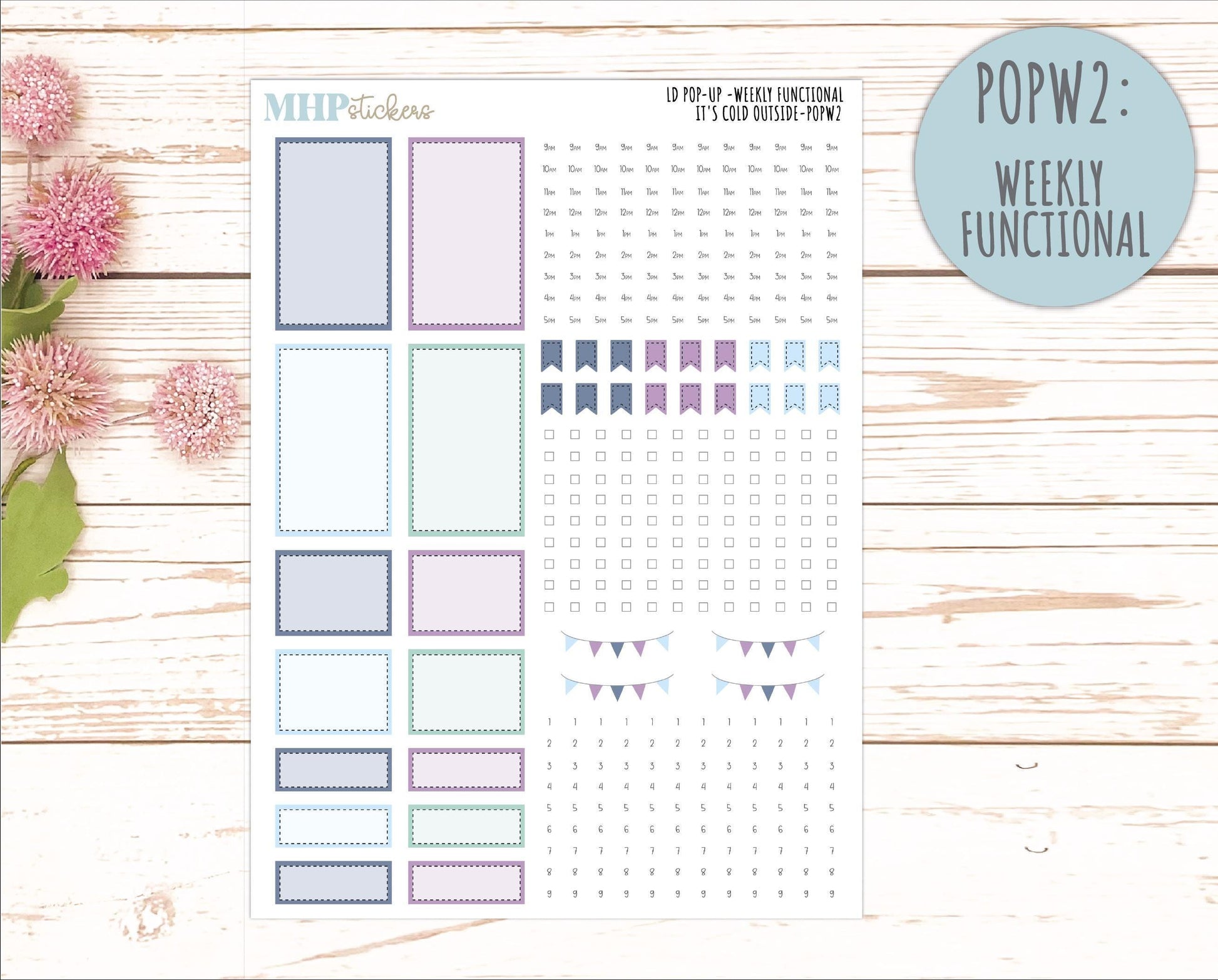 JANUARY 2026 Stickers for The Jo, Laurel Denise Planner (Formerly Pop-Up Planner) "It's Cold Outside" || POP