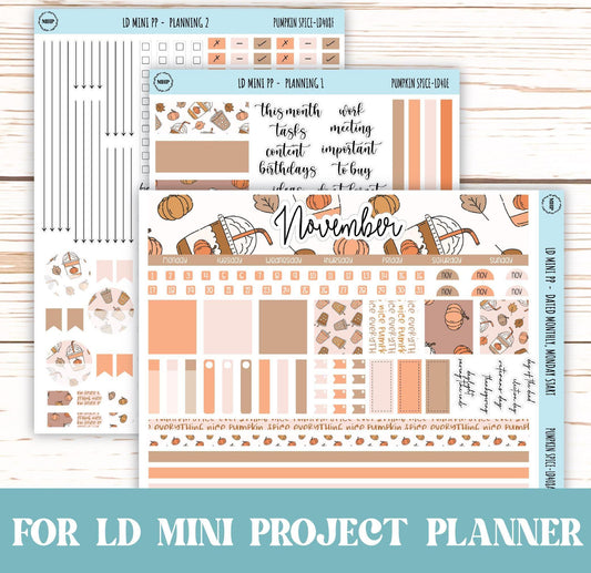 NOVEMBER Stickers for The Rose Small Laurel Denise Planner (Formerly Mini Project Planner) "Pumpkin Spice" || LD408PS