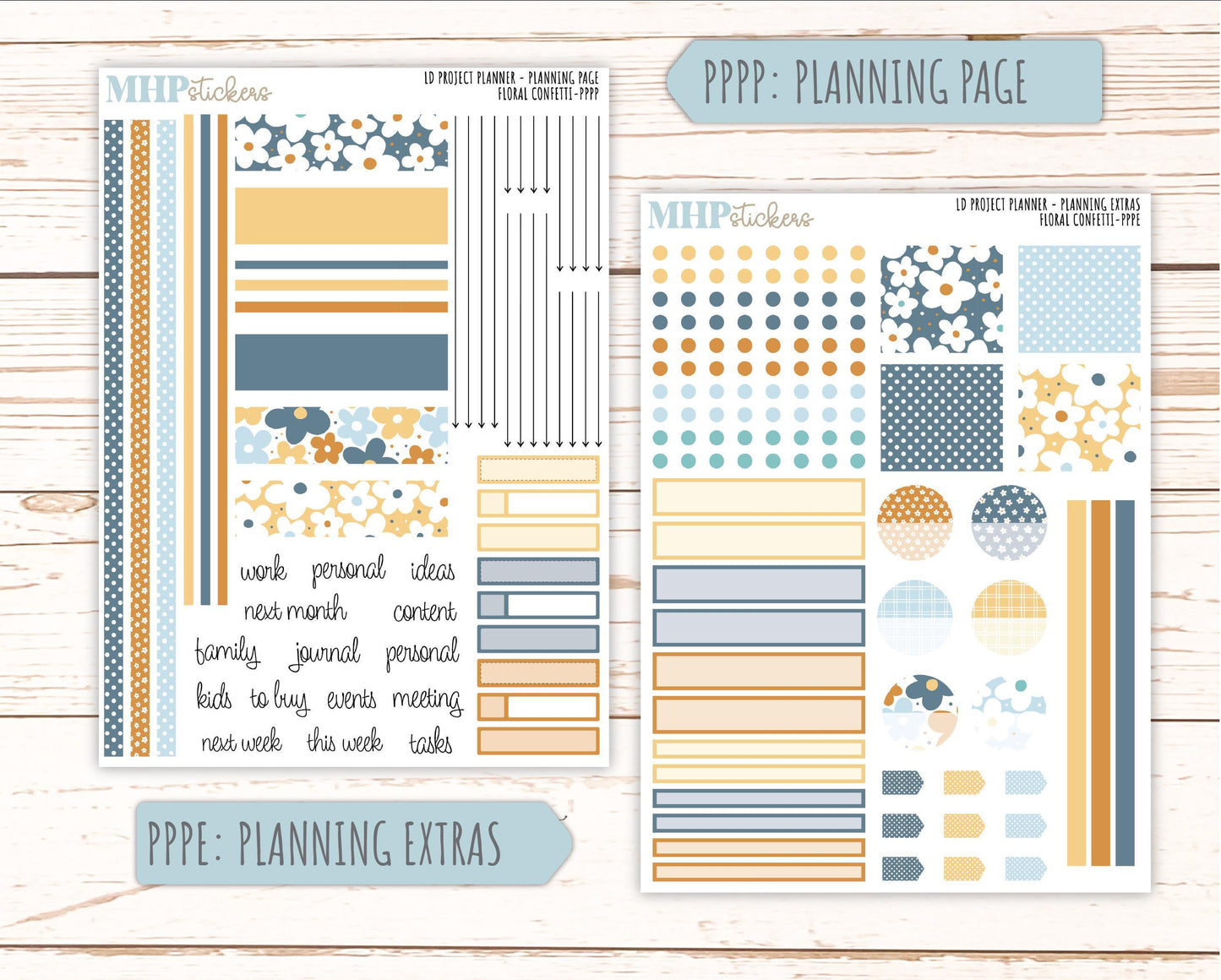 JUNE Stickers for the large Laurel Denise Rose Planner (Formerly Project Planner) "Floral Confetti" || PPFC