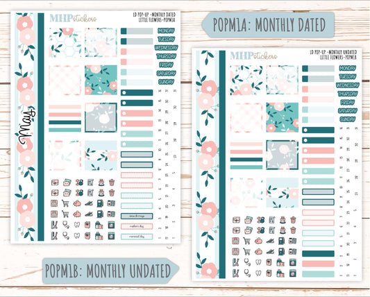 May 2025 Stickers for The Jo Laurel Denise Planner (Formerly Pop-Up Planner) "Little Flowers" || POPLF