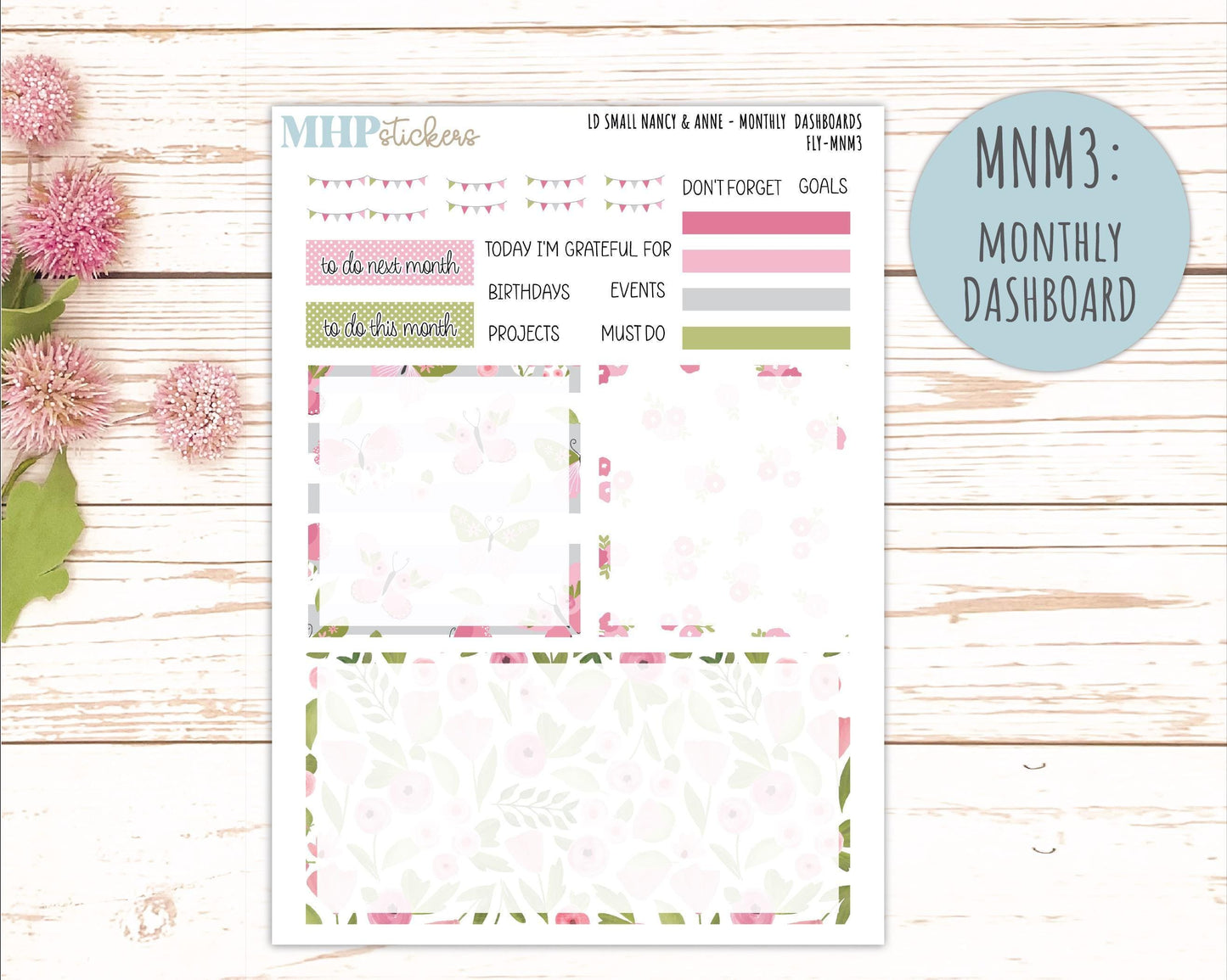 FEBRUARY 20265 Stickers for Small Nancy & Anne Laurel Denise Planners. (Formerly Mini Planner) "Fly" || MN