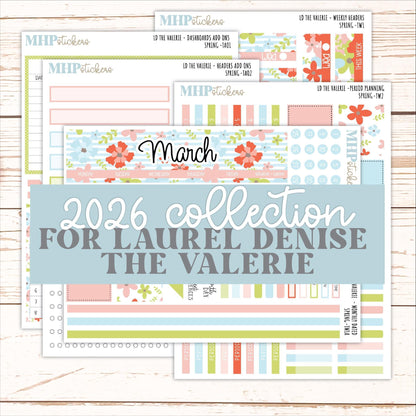 MARCH Stickers for The Valerie Laurel Denise Planner (Formerly Teacher Planner) "Spring" || TC