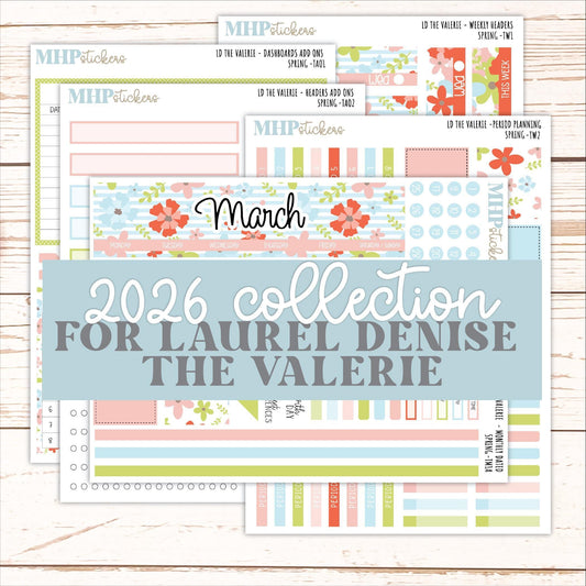 MARCH Stickers for The Valerie Laurel Denise Planner (Formerly Teacher Planner) "Spring" || TC