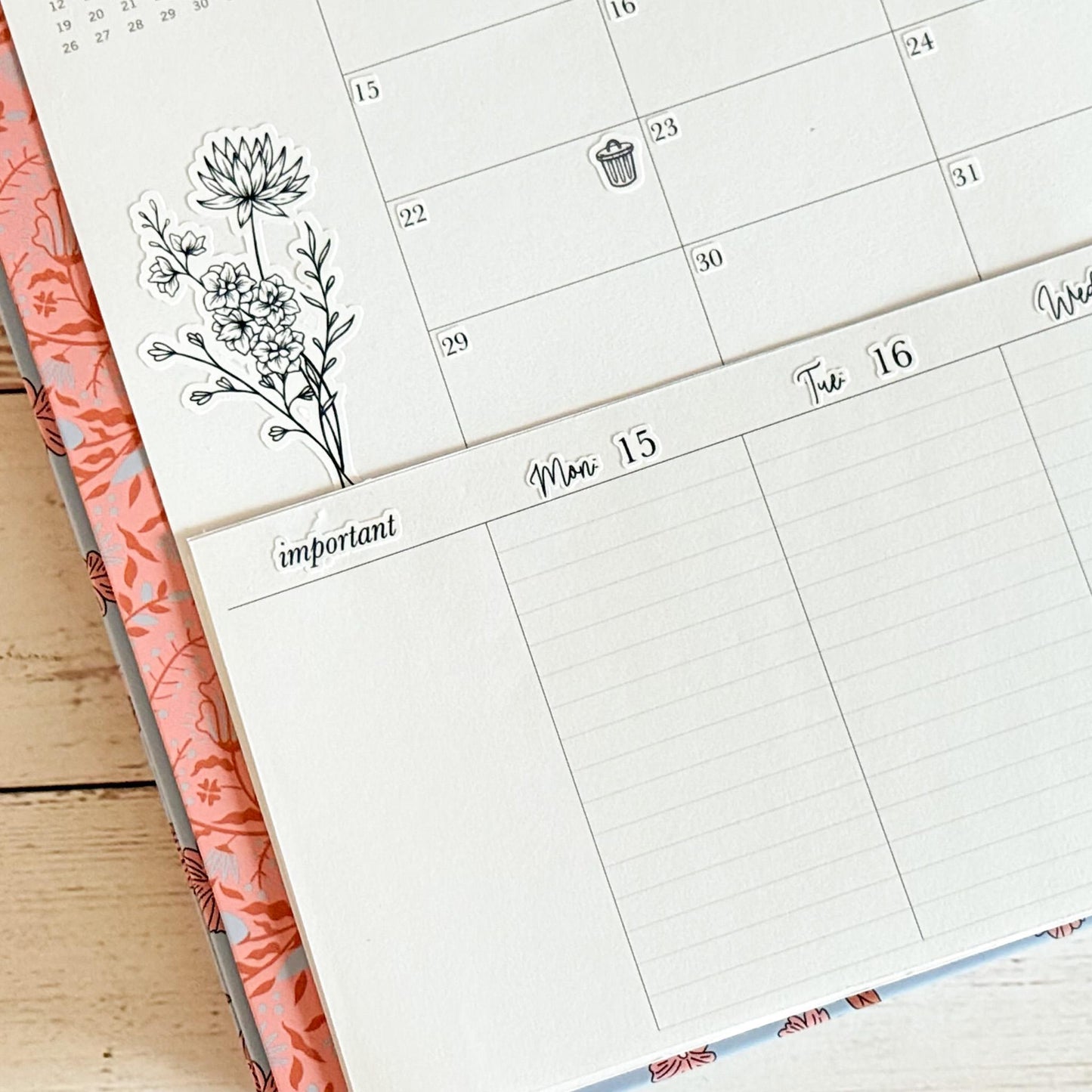 Minimalist Stickers for the Laurel Denise Scout Planner(formerly Portrait Planner). || LD-P