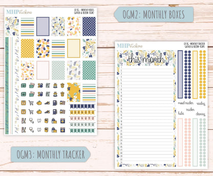 SEPTEMBER 2025 Stickers for Large size Horizontal & Vertical Laurel Denise Planners. (Formerly Original Size) "Gather and Bloom" || OG
