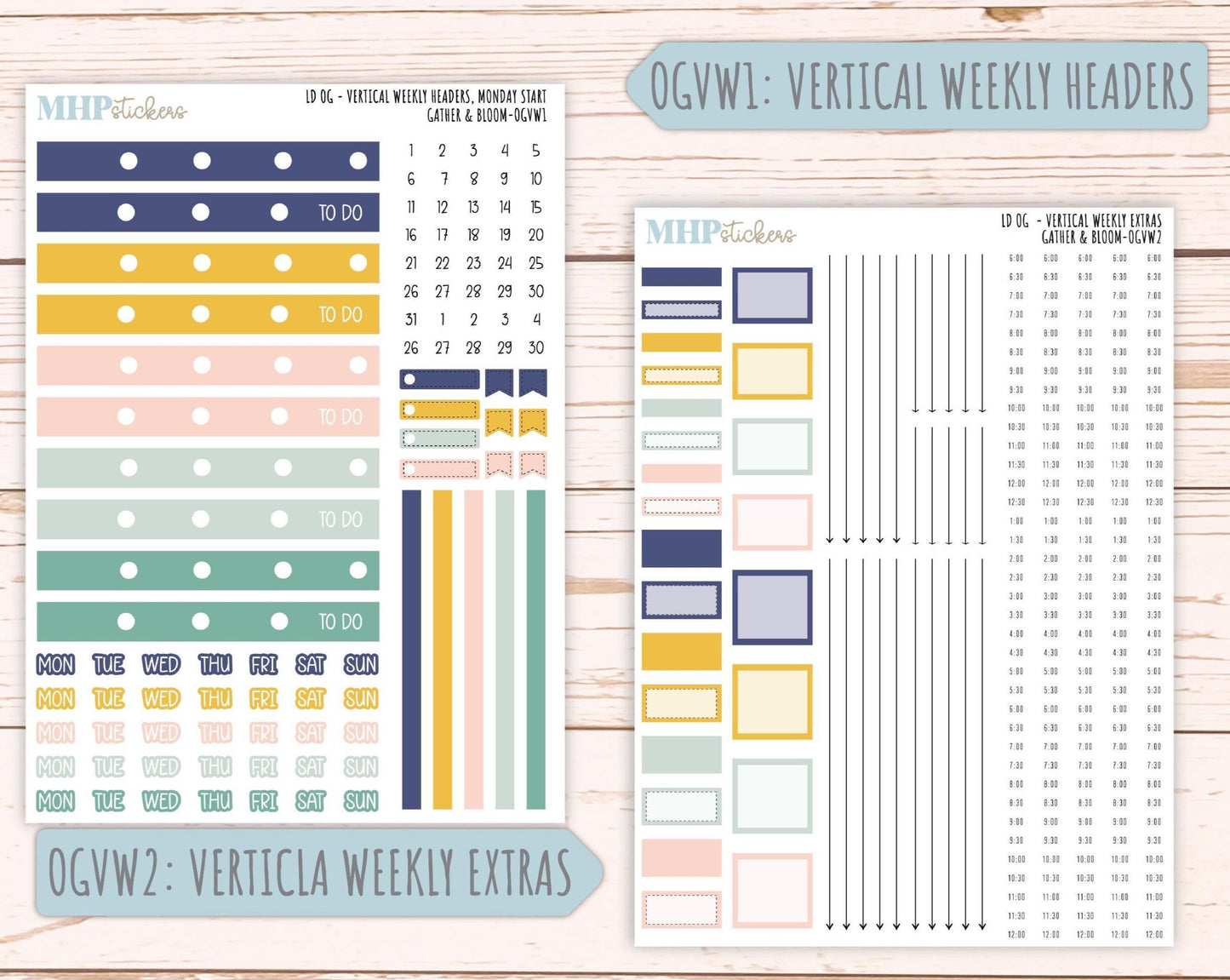 SEPTEMBER 2025 Stickers for Large size Horizontal & Vertical Laurel Denise Planners. (Formerly Original Size) "Gather and Bloom" || OG