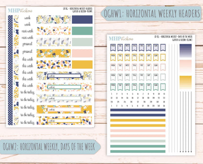 SEPTEMBER 2025 Stickers for Large size Horizontal & Vertical Laurel Denise Planners. (Formerly Original Size) "Gather and Bloom" || OG