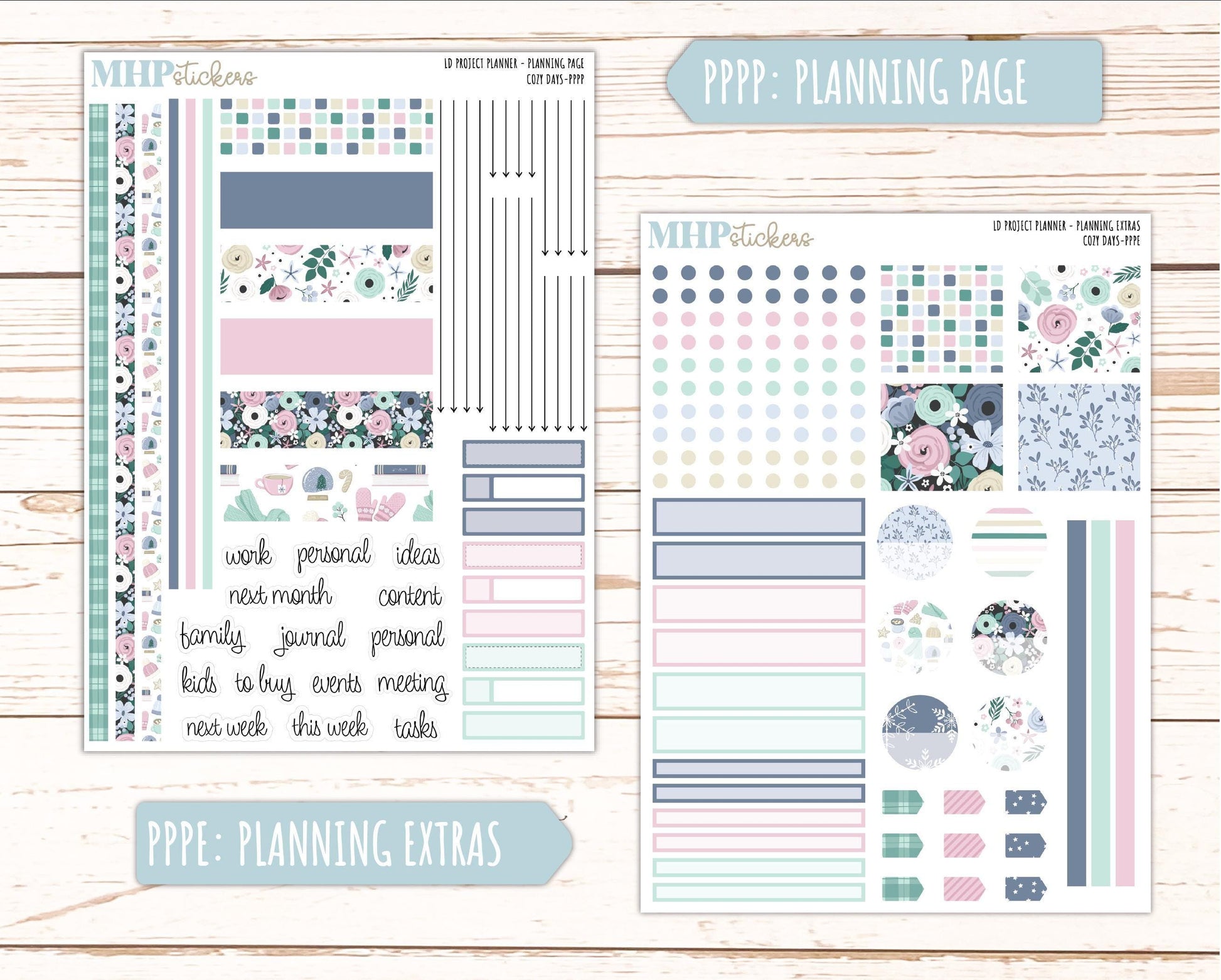 JANUARY Stickers for The Rose Large Laurel Denise Planner (Formerly Project Planner) "Cozy days" || PPCD
