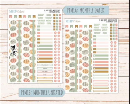 APRIL 2026 Stickers for the Large Scout Planner (formerly Portrait Planner). For Laurel Denise Planners "Easter Garden" ||PT