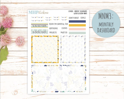 SEPTEMBER 2025 Stickers for Small Horizontal & Vertical Laurel Denise Planners. (Formerly Mini Planner) "Gather and Bloom" || MN