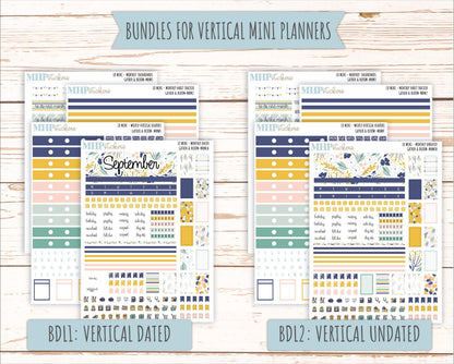 SEPTEMBER 2025 Stickers for Small Horizontal & Vertical Laurel Denise Planners. (Formerly Mini Planner) "Gather and Bloom" || MN