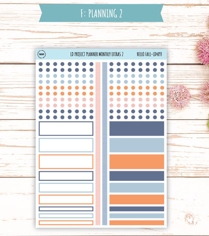 NOVEMBER Stickers for The Rose Large Laurel Denise Planner (Formerly Project Planner) "Hello Fall" || LD409HF