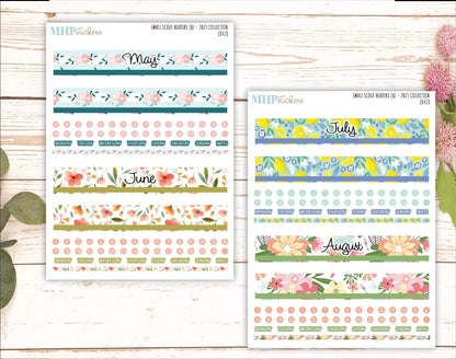 Monthly Headers Set for Laurel Denise Small Scout Planner. 2025 Collection (B) || LD428