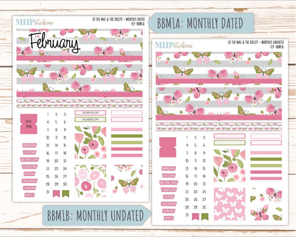 FEBRUARY 2026 Stickers for the Mae & Kristy Laurel Denise Planners (Book Bound Planner) "Fly" || BB
