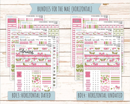 FEBRUARY 2026 Stickers for the Mae & Kristy Laurel Denise Planners (Book Bound Planner) "Fly" || BB