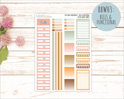 APRIL 2026 Stickers for the Mae & Kristy Laurel Denise Planners (Book Bound Planner) "Easter Garden" || BB