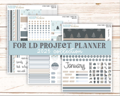 JANUARY Stickers for The Rose Large Laurel Denise Planner (Formerly Project Planner) "Winter" || PP-W