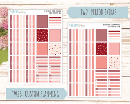 FEBRUARY Stickers for The Valerie Laurel Denise Planner (Formerly Teacher Planner) "Sweet Valentine" || TC