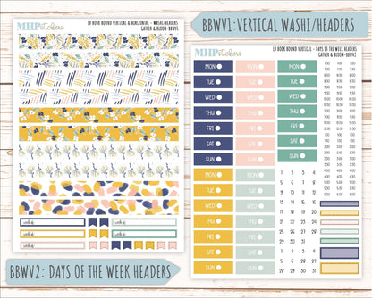 SEPTEMBER 2025 Stickers for The Mae & The Kristy Laurel Denise Planners ( Formerly Book Bound Planner) "Gather and Bloom" || BB