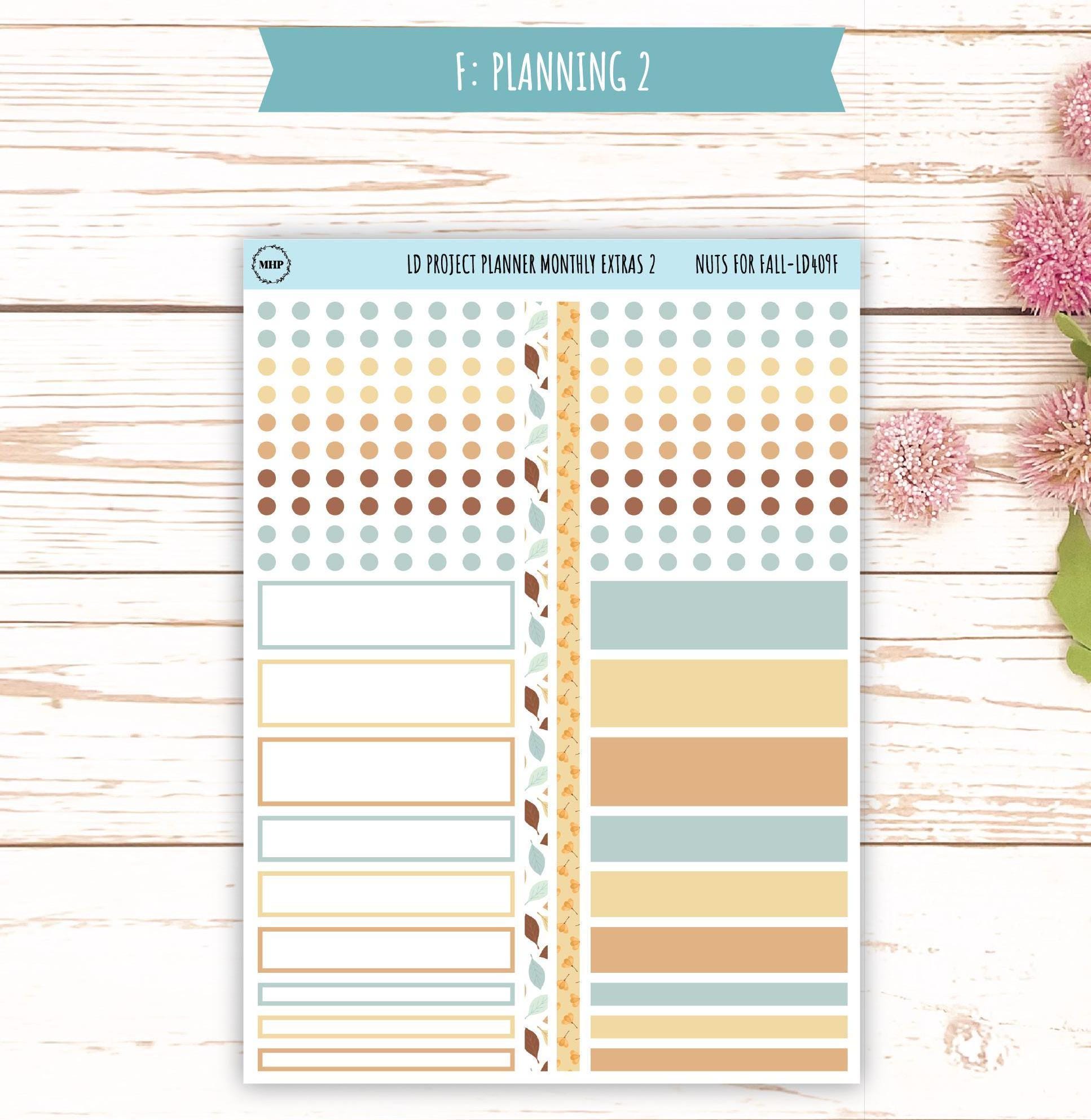 OCTOBER Stickers for The Rose Large Laurel Denise Planner (Formerly Project Planner) "Nuts for Fall" || LD409NF