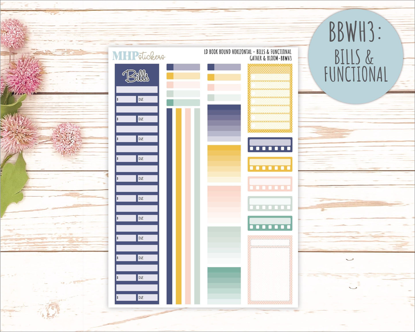 SEPTEMBER 2025 Stickers for The Mae & The Kristy Laurel Denise Planners ( Formerly Book Bound Planner) "Gather and Bloom" || BB