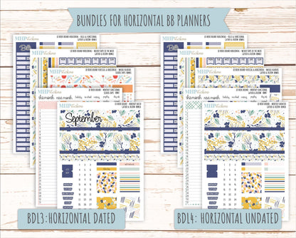 SEPTEMBER 2025 Stickers for The Mae & The Kristy Laurel Denise Planners ( Formerly Book Bound Planner) "Gather and Bloom" || BB