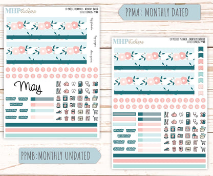 MAY Stickers for the large Laurel Denise Rose Planner (Formerly Project Planner) "Little Flowers" || PPLF