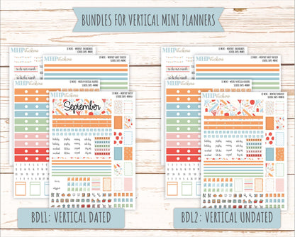 SEPTEMBER 2025 Stickers for Small Horizontal & Vertical Laurel Denise Planners. (Formerly Mini Planner) "School Days" || MN