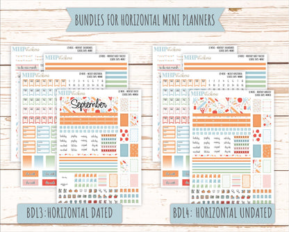 SEPTEMBER 2025 Stickers for Small Horizontal & Vertical Laurel Denise Planners. (Formerly Mini Planner) "School Days" || MN