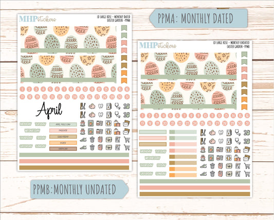APRIL 2026 Stickers for the Large Rose Planner (Formerly Project Planner). Laurel Denise. "Easter Garden" || PP