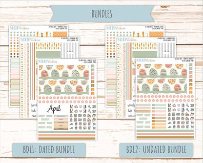 APRIL 2026 Stickers for the Large Rose Planner (Formerly Project Planner). Laurel Denise. "Easter Garden" || PP