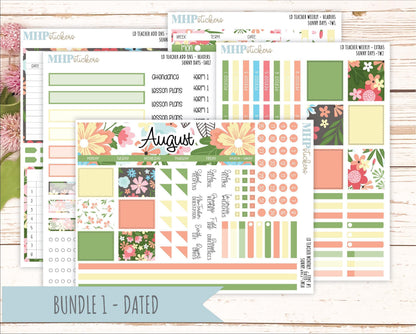AUGUST Stickers for The Valerie Laurel Denise Planner (Formerly Teacher Planner) "ISunny Days" || TCSD