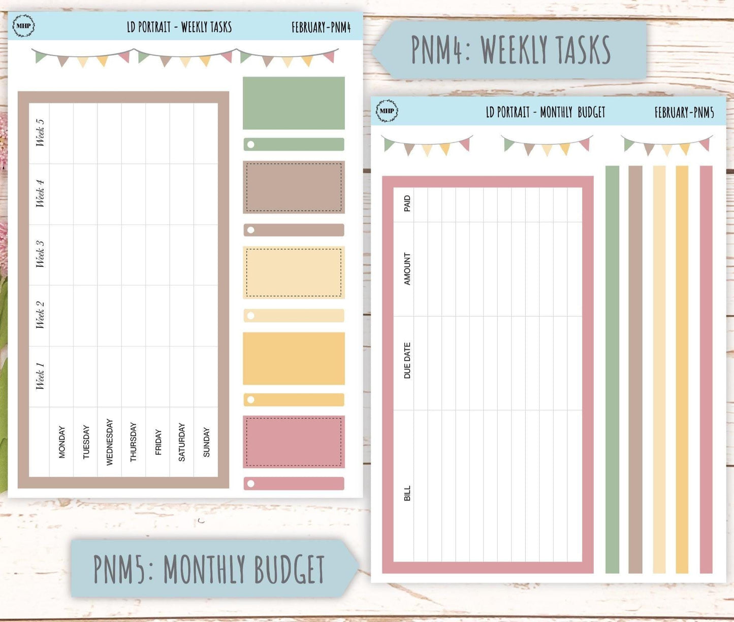DECEMBER Stickers for The Scout Laurel Denise Planner (formerly Portrait Planner). Neutral Color || PN