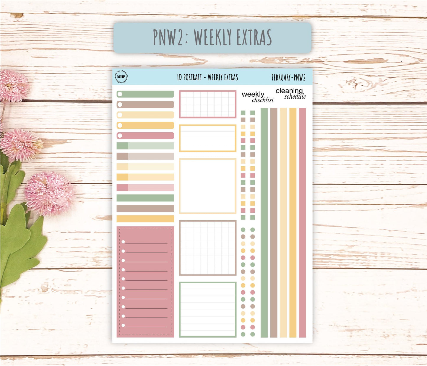 DECEMBER Stickers for The Scout Laurel Denise Planner (formerly Portrait Planner). Neutral Color || PN