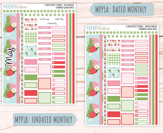 MAY 2025 Stickers for The Rose Small Laurel Denise Planner (Formerly Mini Project Planner) "Strawberry Garden" || MPPSG