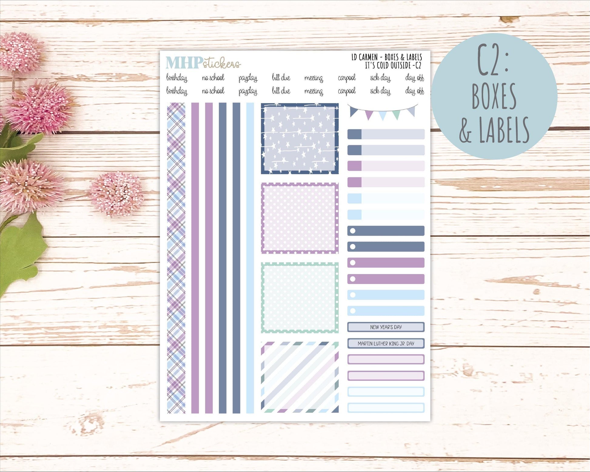 JANUARY 2026 Stickers for The Carmen Laurel Denise Planner (Simply Month Planner). "It's Cold Outside" || C
